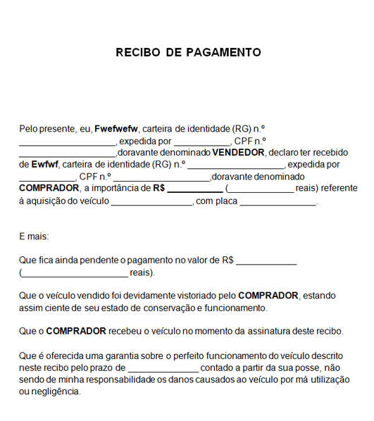 Modelo de Recibo de Compra e Venda de Carro: Tudo o que Precisa Saber